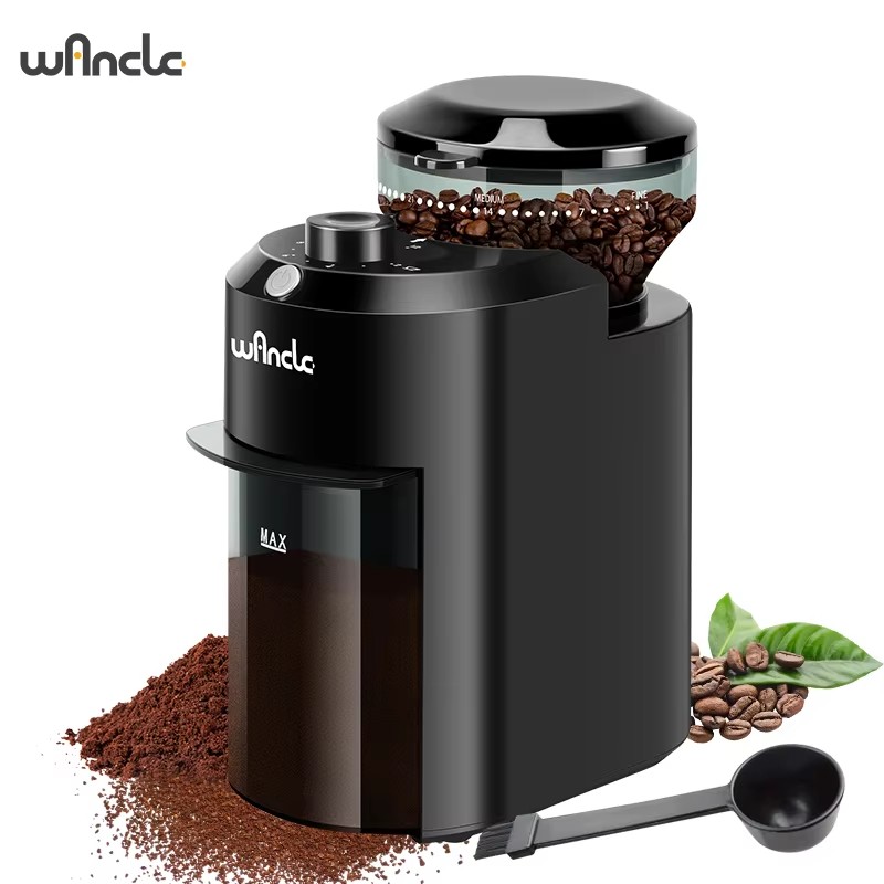 Coffee Grinder Burr Flat - Wancle مطحنة القهوة الكهربائية قابل للتعديل