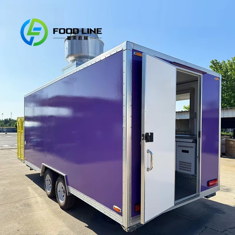 Coffee Van Equipment - عربة طعام متنقلة مخصصة، مقطورة مربعة
