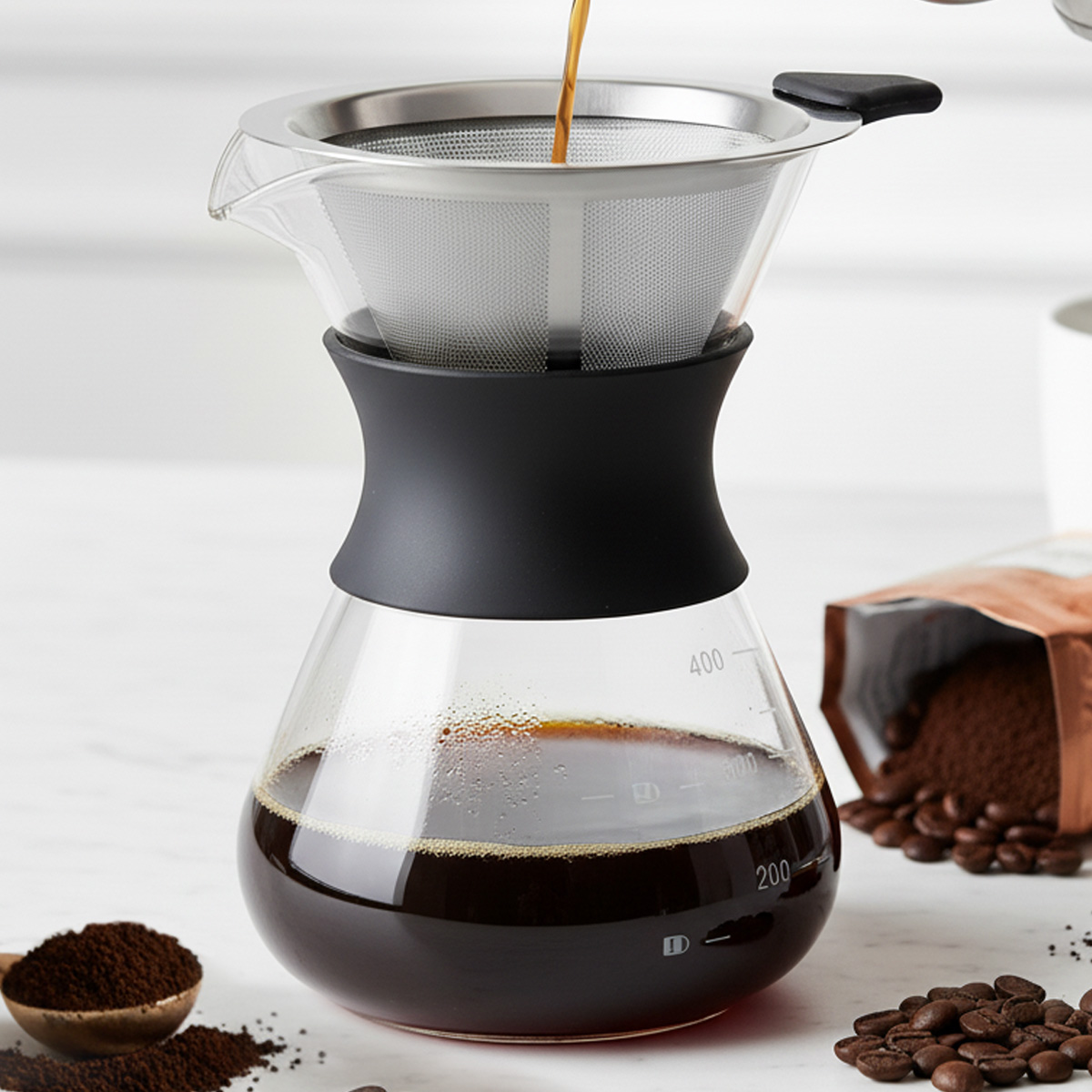 Coffee Equipment Pour Over - ماكينة تحضير القهوة الزجاجية من Leeseph