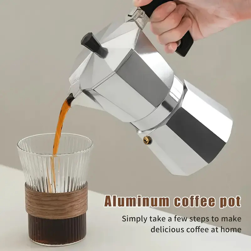 Coffee Equipment For Camping - وعاء موكا كلاسيكي من الألومنيوم سعة