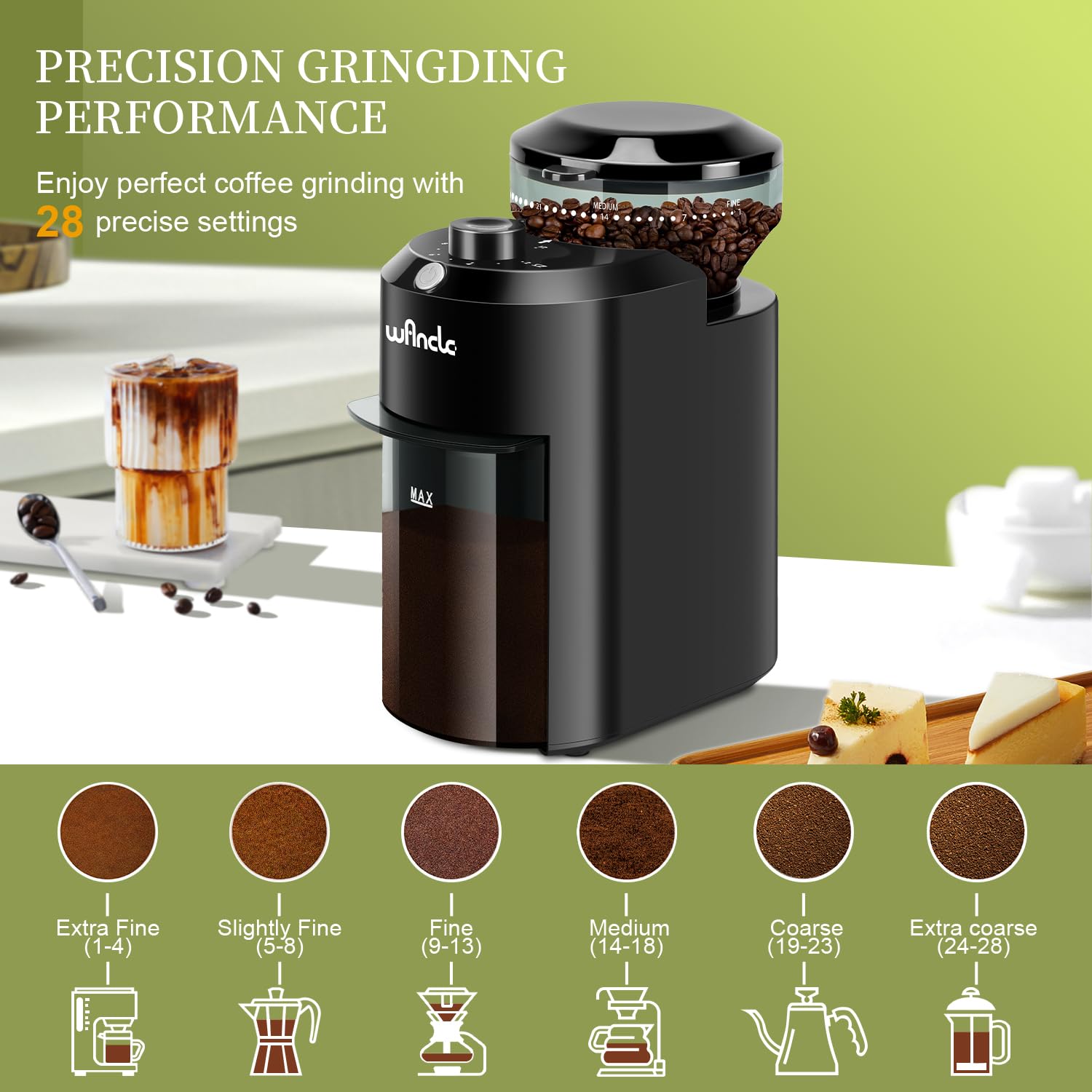 مطحنة القهوة الأوتوماتيكية من  - مراجعة Coffee Grinder Burr Flat وسعره